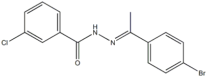 N'-[(E)-1-(4-bromophenyl)ethylidene]-3-chlorobenzohydrazide Struktur