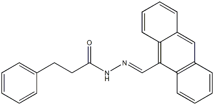 N'-[(E)-9-anthrylmethylidene]-3-phenylpropanohydrazide Struktur