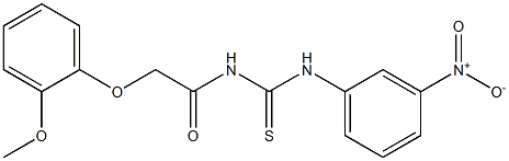 N-[2-(2-methoxyphenoxy)acetyl]-N'-(3-nitrophenyl)thiourea Struktur