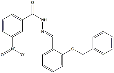 N'-{(E)-[2-(benzyloxy)phenyl]methylidene}-3-nitrobenzohydrazide Struktur