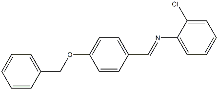 N-{(E)-[4-(benzyloxy)phenyl]methylidene}-N-(2-chlorophenyl)amine Struktur