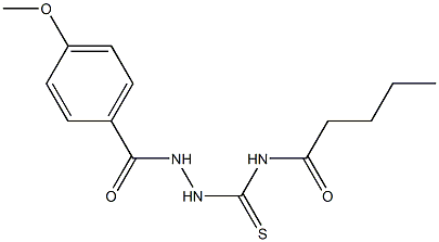 N-{[2-(4-methoxybenzoyl)hydrazino]carbothioyl}pentanamide Struktur