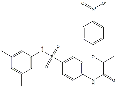 N-{4-[(3,5-dimethylanilino)sulfonyl]phenyl}-2-(4-nitrophenoxy)propanamide Struktur