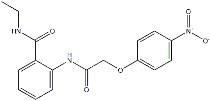 N-ethyl-2-{[2-(4-nitrophenoxy)acetyl]amino}benzamide Struktur