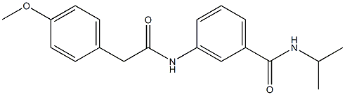 N-isopropyl-3-{[2-(4-methoxyphenyl)acetyl]amino}benzamide Struktur