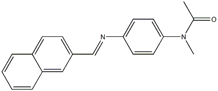 N-methyl-N-(4-{[(E)-2-naphthylmethylidene]amino}phenyl)acetamide Struktur