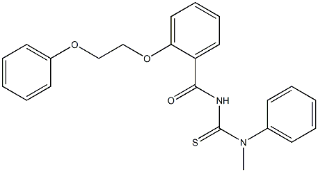 N-methyl-N'-[2-(2-phenoxyethoxy)benzoyl]-N-phenylthiourea Struktur