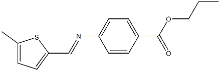 propyl 4-{[(E)-(5-methyl-2-thienyl)methylidene]amino}benzoate Struktur