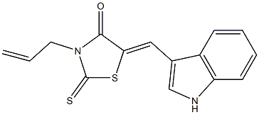 3-allyl-5-[(E)-1H-indol-3-ylmethylidene]-2-thioxo-1,3-thiazolan-4-one Struktur