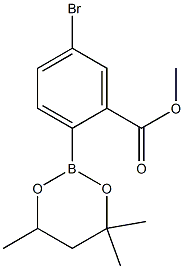 Methyl 5-bromo-2-(4,4,6-trimethyl-1,3,2-dioxaborinan-2-yl)benzoate Struktur