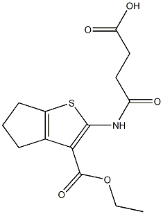 Ethyl 2-(3-carboxy-propionyl-amino)-5,6-dihydro-cyclopenta[b]thiophene-3-carboxylate ,95% Struktur