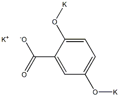 2,5-Bis(potassiooxy)benzoic acid potassium salt Struktur