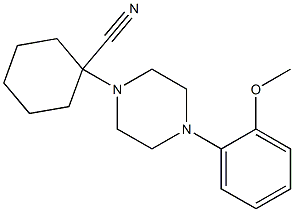 1-[4-(o-Methoxyphenyl)-1-piperazinyl]cyclohexanecarbonitrile Struktur