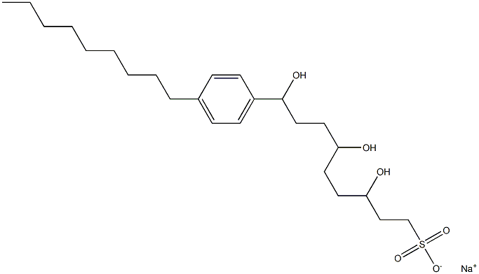 9-(p-Nonylphenyl)-3,6,9-trihydroxy-1-nonanesulfonic acid sodium salt Struktur