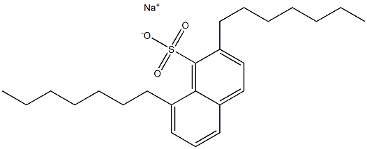 2,8-Diheptyl-1-naphthalenesulfonic acid sodium salt Struktur