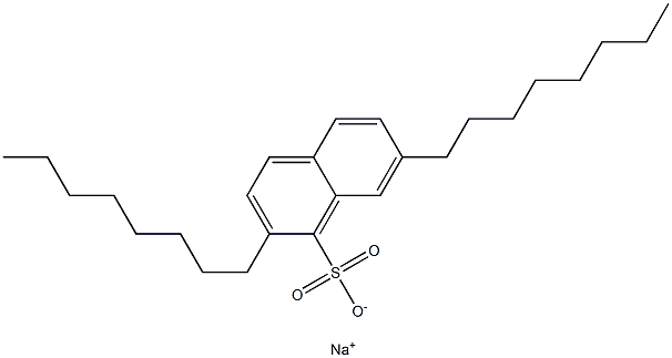 2,7-Dioctyl-1-naphthalenesulfonic acid sodium salt Struktur