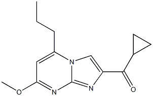 2-Cyclopropylcarbonyl-7-methoxy-5-propylimidazo[1,2-a]pyrimidine Struktur