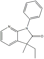 1,3-Dihydro-3-ethyl-3-methyl-1-phenyl-2H-pyrrolo[2,3-b]pyridin-2-one Struktur