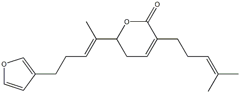 5,6-Dihydro-3-(4-methyl-3-pentenyl)-6-[1-methyl-4-(3-furanyl)-1-butenyl]-2H-pyran-2-one Struktur