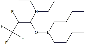 Dibutylborinic acid (E)-1-(diethylamino)-2,3,3,3-tetrafluoro-1-propenyl ester Struktur