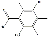 3,6-Dihydroxy-2,4,5-trimethylbenzoic acid Struktur