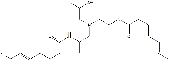 N,N'-[2-Hydroxypropyliminobis(1-methyl-2,1-ethanediyl)]bis(5-octenamide) Struktur