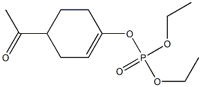 Phosphoric acid diethyl 4-acetyl-1-cyclohexenyl ester Struktur