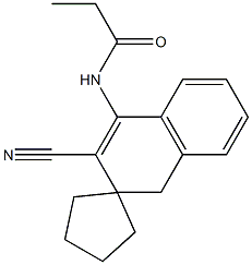 N-[3-Cyanospiro[naphthalene-2(1H),1'-cyclopentan]-4-yl]propanamide Struktur