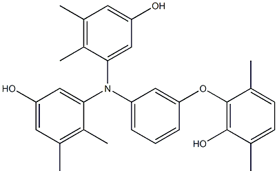 N,N-Bis(5-hydroxy-2,3-dimethylphenyl)-3-(6-hydroxy-2,5-dimethylphenoxy)benzenamine Struktur