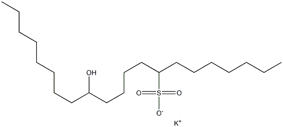 13-Hydroxyhenicosane-8-sulfonic acid potassium salt Struktur