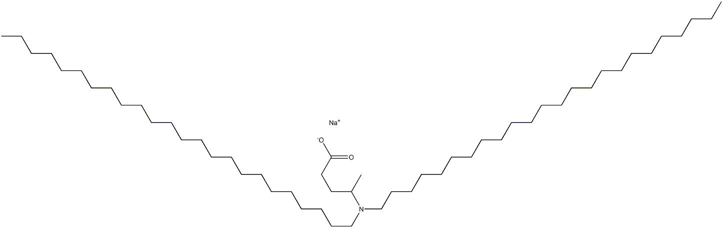 4-(Ditetracosylamino)valeric acid sodium salt Struktur