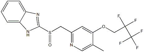 2-[[[4-(2,2,3,3,3-Pentafluoropropoxy)-5-methylpyridin-2-yl]methyl]sulfinyl]-1H-benzimidazole Struktur