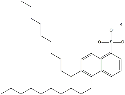 5,6-Didecyl-1-naphthalenesulfonic acid potassium salt Struktur