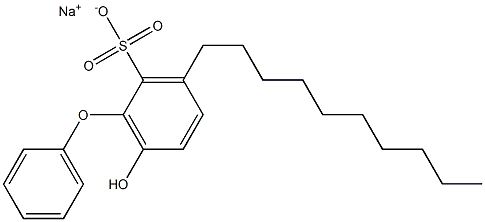 6-Hydroxy-3-decyl[oxybisbenzene]-2-sulfonic acid sodium salt Struktur