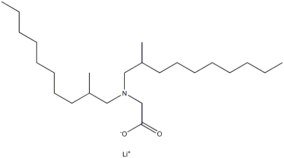 N,N-Bis(2-methyldecyl)glycine lithium salt Struktur