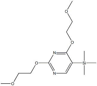 2,4-Bis(2-methoxyethoxy)-5-(trimethylsilyl)pyrimidine Struktur