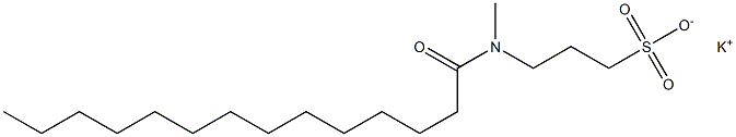 3-(N-Tetradecanoyl-N-methylamino)-1-propanesulfonic acid potassium salt Struktur