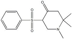 1,2,2-Trimethyl-5-phenylsulfonylpiperidin-4-one Struktur