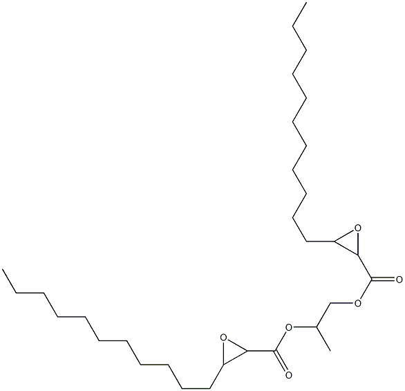 Bis(2,3-epoxymyristic acid)1,2-propanediyl ester Struktur