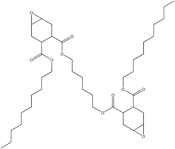 Bis[2-(decyloxycarbonyl)-4,5-epoxy-1-cyclohexanecarboxylic acid]1,6-hexanediyl ester Struktur