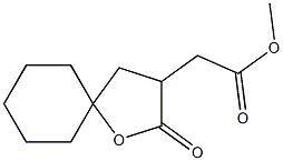 5-Oxospiro[tetrahydrofuran-2,1'-cyclohexane]-4-acetic acid methyl ester Struktur