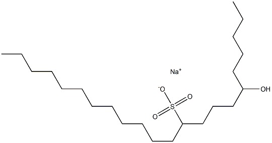 6-Hydroxydocosane-10-sulfonic acid sodium salt Struktur