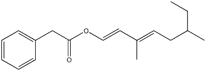 Phenylacetic acid 3,6-dimethyl-1,3-octadienyl ester Struktur