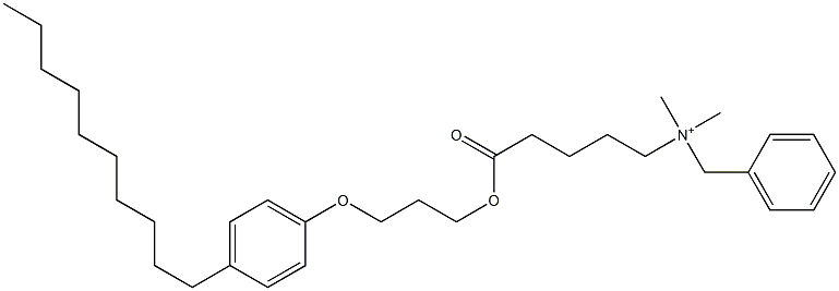 N,N-Dimethyl-N-benzyl-N-[4-[[3-(4-decylphenyloxy)propyl]oxycarbonyl]butyl]aminium Struktur