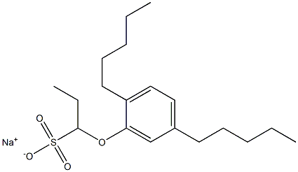 1-(2,5-Dipentylphenoxy)propane-1-sulfonic acid sodium salt Struktur