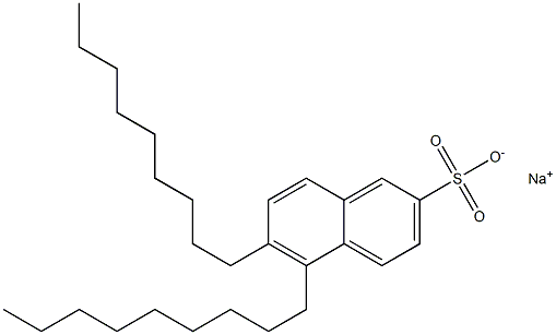 5,6-Dinonyl-2-naphthalenesulfonic acid sodium salt Struktur