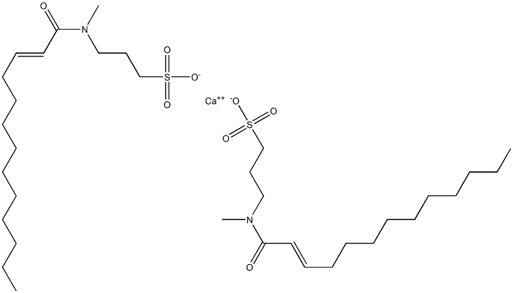 Bis[3-[N-(2-tridecenoyl)-N-methylamino]-1-propanesulfonic acid]calcium salt Struktur