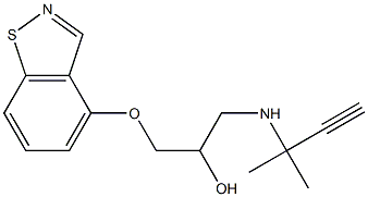 1-(1,2-Benzisothiazol-4-yloxy)-3-[(1,1-dimethyl-2-propynyl)amino]-2-propanol Struktur