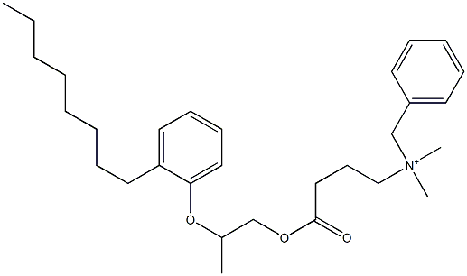 N,N-Dimethyl-N-benzyl-N-[3-[[2-(2-octylphenyloxy)propyl]oxycarbonyl]propyl]aminium Struktur