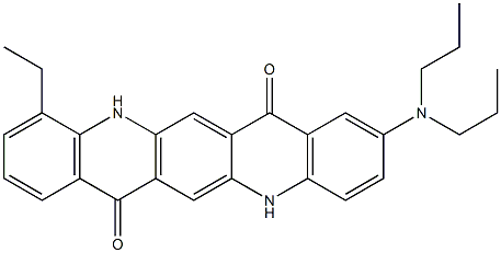 2-(Dipropylamino)-11-ethyl-5,12-dihydroquino[2,3-b]acridine-7,14-dione Struktur